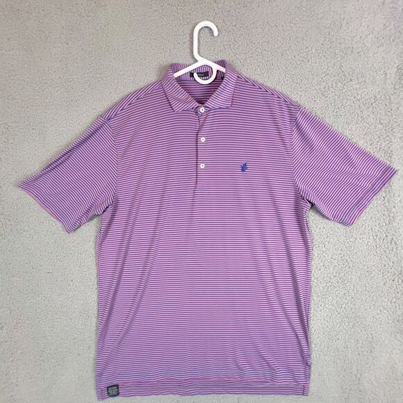 TURTLESON MENS POLO SHIRT SIZE L MULTICOLORED STRIPES - Picture 1 of 8